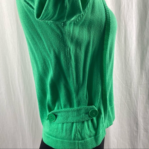 Nanette Lepore Cotton Knit Green Button Up Cardigan S - Picture 5 of 7